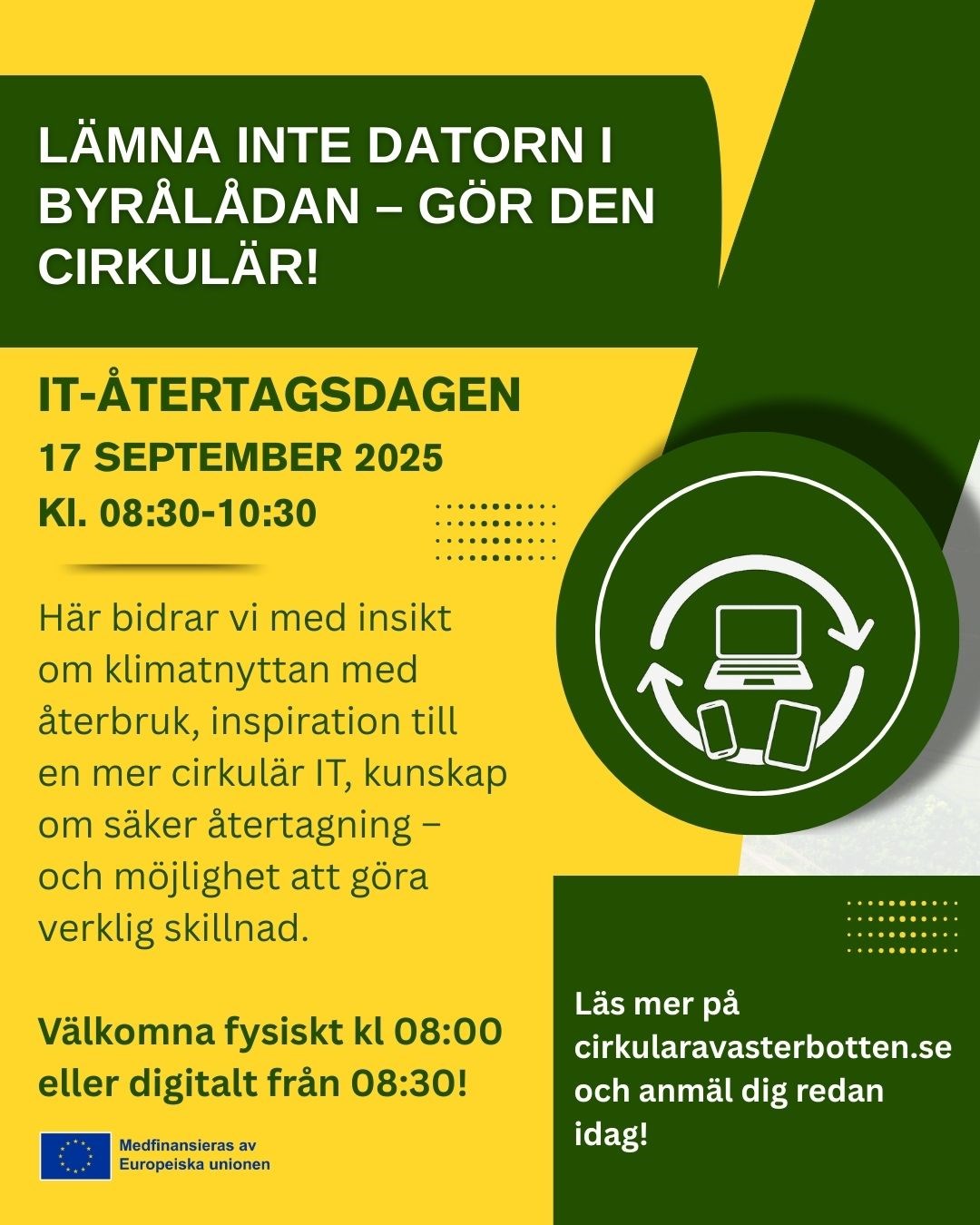 Välkommen till en förmiddag fylld med viktig kunskap och inspiration!